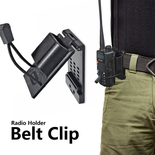 Afbeelding van Tactische radiohouder, taillehanger, gespbeugel voor snelsluiting, riem, radiohouder, riemclip als politie, wetshandhaving