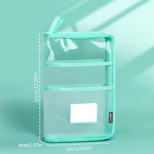 Image of HUAJIE A4 Transparent Document Bag, Waterproof Zipper Handheld Folder, Large Capacity Multi-layer Homework Organizer for Student