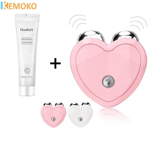 Imagen de Nuevo dispositivo de belleza de microcorriente, Mini rodillo de Estiramiento Facial portátil, masajeador adelgazante EMS, cuidado Facial reafirmante de contorno delicado