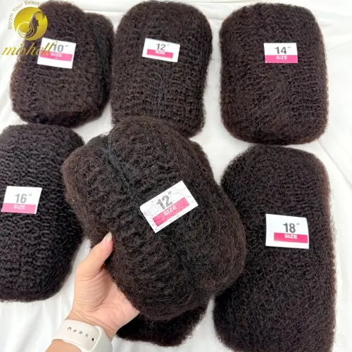 Image de Extensions cheveux naturels afro kinky curly Remy brésilien 10-18 pouces