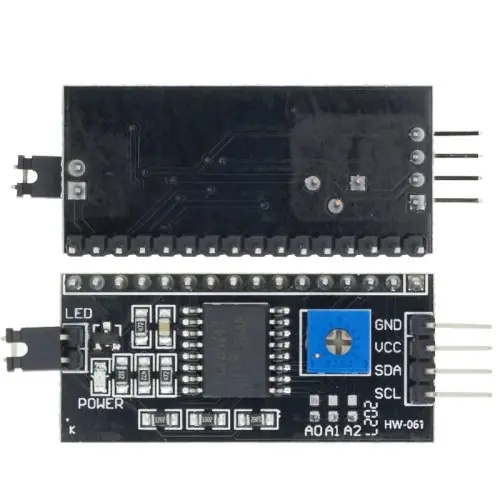 Image de Affichage LCD 1602 I2C - Bleu/Vert - Pour Arduino