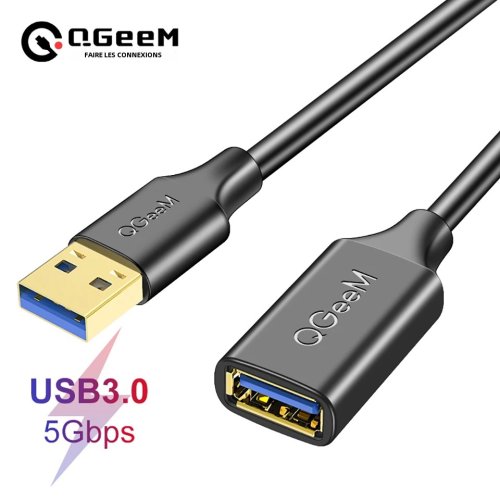 Image of High-Speed USB 3.0 Extension Cable – Male to Female Data Cord for PC, Laptop, Smart TV, PS4, Xbox, SSD, and More