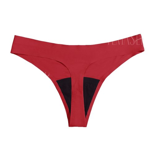 Afbeelding van Nieuw ontwerp naadloze lage taille lekvrije 4-laags menstruatieslipje wasbaar lichtstroom periode slipje voor dames string