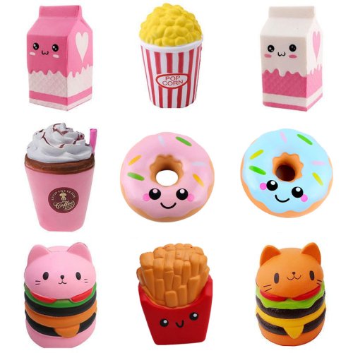 Afbeelding van Jumbo Kawaii Squishy Speelgoed Langzaam Stijgende Squeeze PU Popcorn Dieren Anti Stress Squishies Speelgoed Voor Kinderen Kids Kerstcadeau