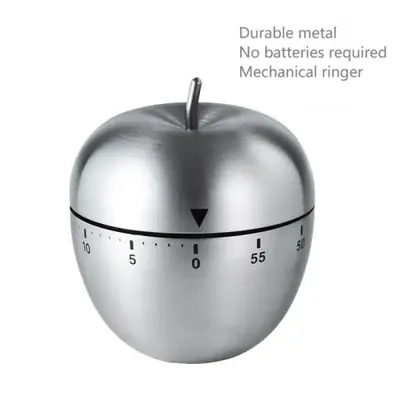 Image de Minuterie de Cuisine en Acier Inoxydable - Chronomètre Œuf 60 Min