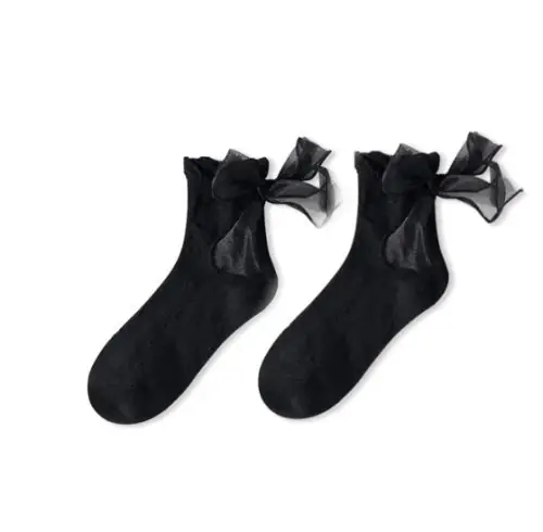 Image de Chaussettes Lolita Dentelle Noeud - Style JK Coréen