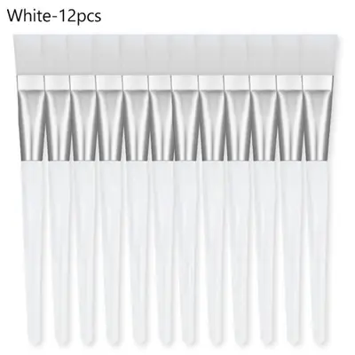 Image de Ensemble de 12 Pinceaux pour Masque Facial - Poils Souples & Tige Cristal
