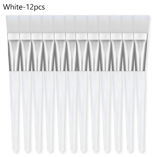 Immagine di Set di 12 Pennelli per Maschera Faciale con Setole Morbide e Asta in Cristallo Trasparente – Kit Completo per Applicazione Viso, Strumenti Professionali per Trucco e Cure Spa a Casa
