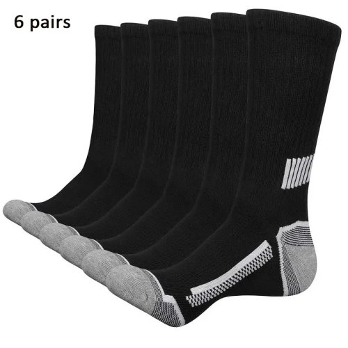 Bild von 6 Paar Herren-Sportsocken, schweißabsorbierend, bequem und atmungsaktiv, geeignet für Basketballtraining und Laufen im Freien