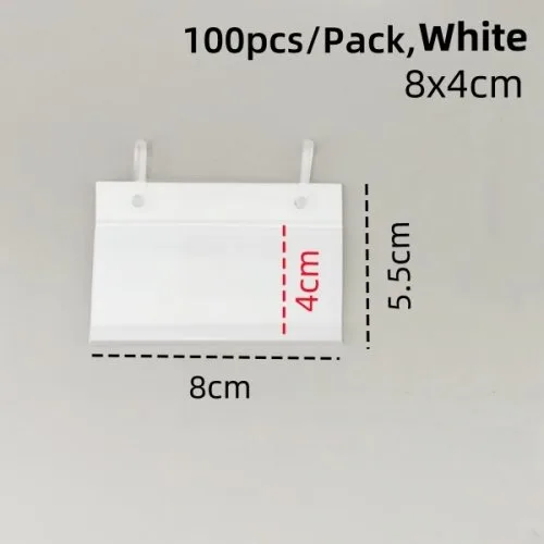 Biały 8x4cm 100pcs