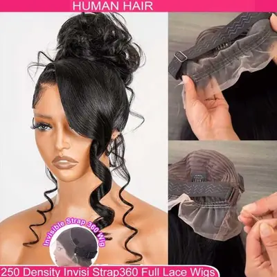 Image de Perruque Full Lace 360 Transparente - Cheveux Humains Prêt à Porter