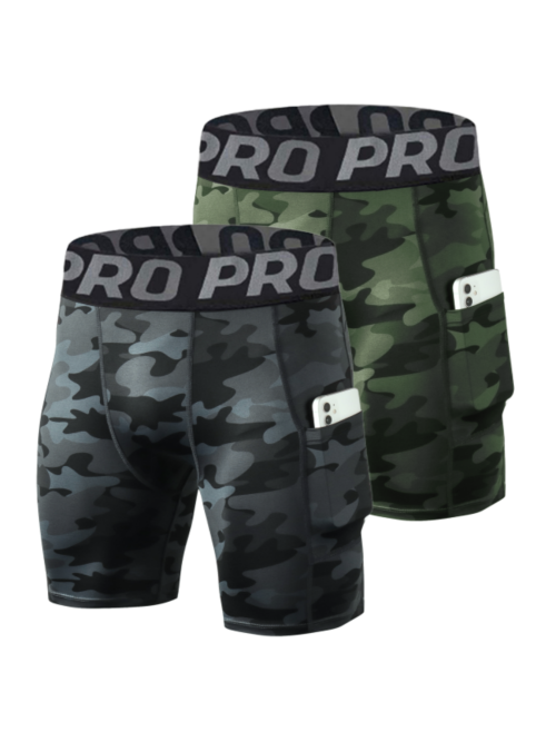 Zdjęcie Spodenki kompresyjne Męskie letnie ubrania sportowe Rajstopy treningowe Gym Fitness Legginsy Krótkie spodnie Sportowe spodnie Spodenki do biegania Męskie