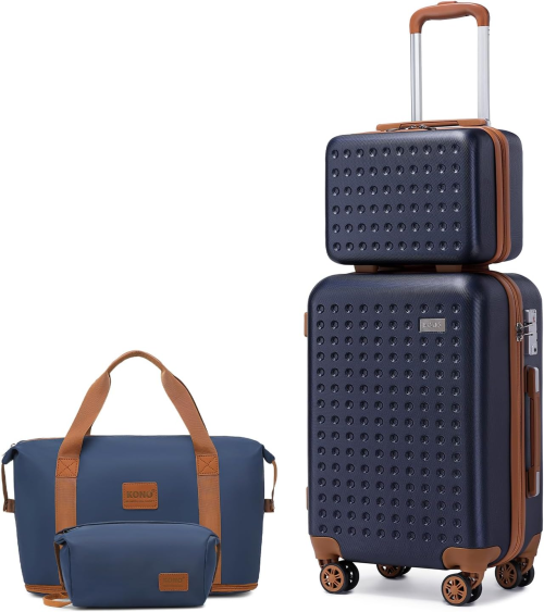 Afbeelding van Koffer Set 57 cm Handbagage met Beauty Case en Cosmetica Tas – Ideaal voor Reizen en Toilettas