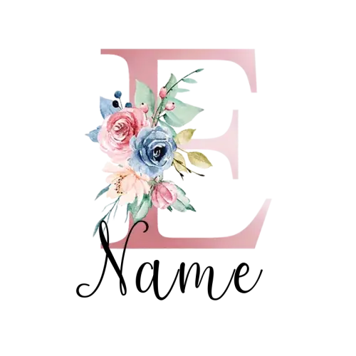 Lettera E con nome