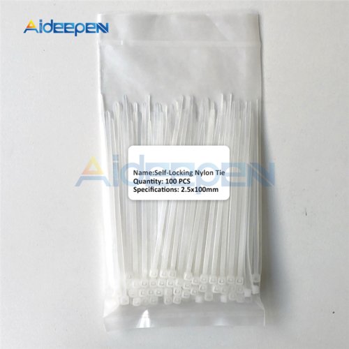 Afbeelding van 100x Kleurrijke Kabelbinders 100mm - Antislip Nylon Zelfsluitend