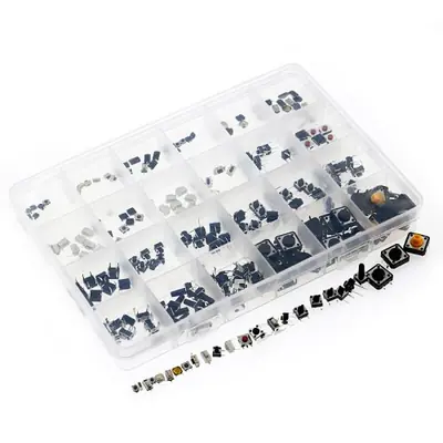 Image de Kit 250 Mini Interrupteurs Tactiles SMD/DIP - 25 Types