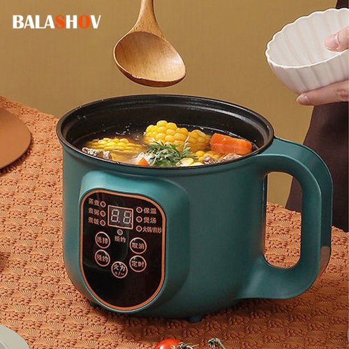 Image of Versatile Electric Hot Pot Cooker – Multi-Function Kitchen Appliance for Steaming, Boiling, Stewing, Cooking Rice, Noodles, Eggs & Soups with EU Plug