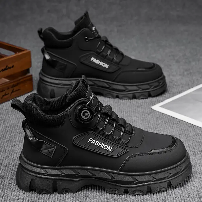Image de Bottes Homme Hiver 2025 - Cuir Épais & Confortables