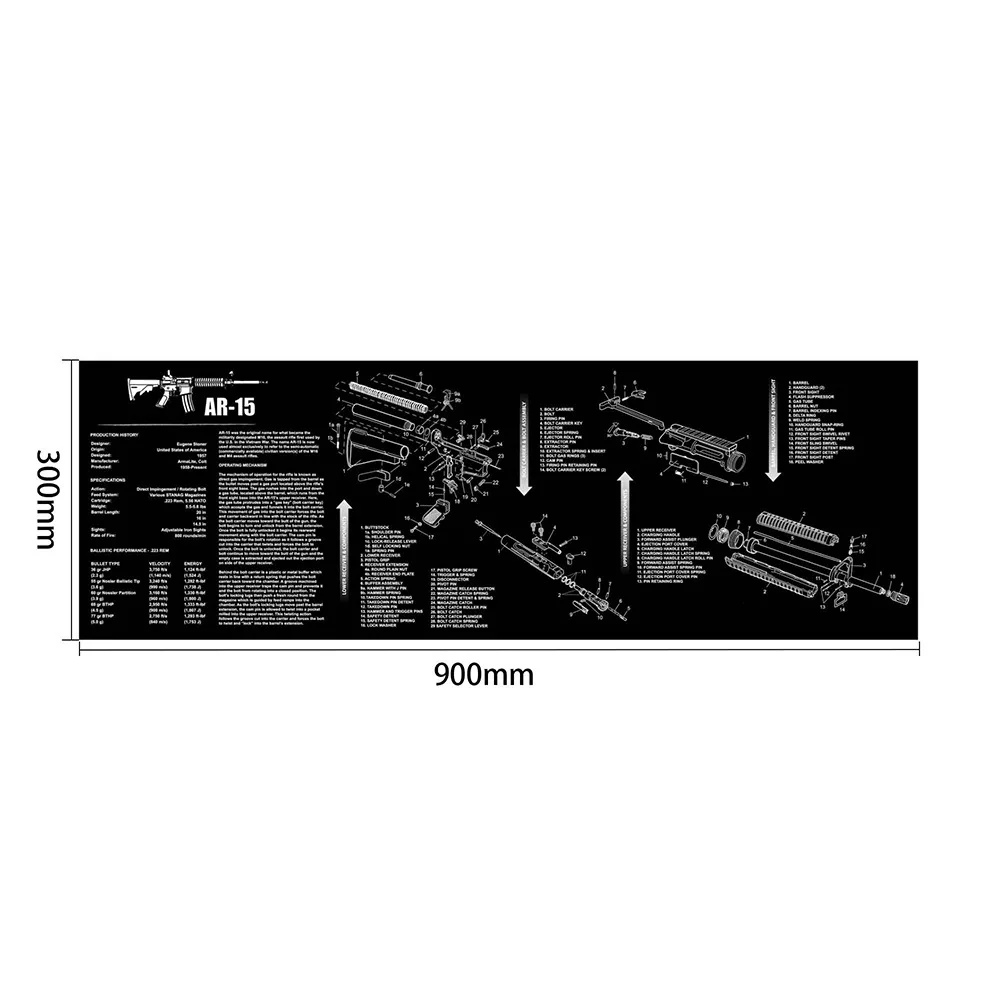 Image of Premium Universal Gun Cleaning Mat Kit for AR-15, Colt 1911, AK-47, Beretta 92FS, Browning, CZ Shadow 2, SA Gen 5, CZ 75, P320, Remington 870 & More – Protective Work Surface with Integrated Tools