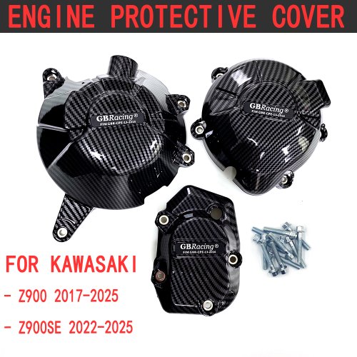 Image of GB Racing Engine Protection Cover Case for Kawasaki Z900 & Z900SE (2017-2025) - Durable Alloy Shield for Enhanced Motorcycle Safety