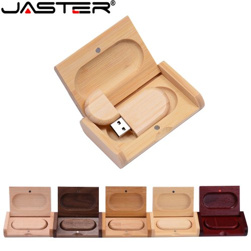 Afbeelding van Jaster USB Flash Drive 2.0 van Bamboehout – 128GB, 64GB, 32GB, 16GB, 8GB, 4GB en 128MB – Stijlvolle Geheugenstick voor Foto's, Bestanden en Cadeau