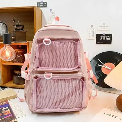Image de Sac à dos transparent Kawaii Japonais - Grande Capacité