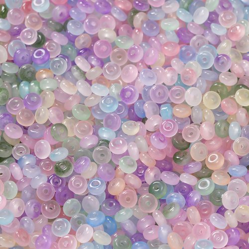 Image de Perles de Verre Dégradées 2x4mm - Lot de 100 pour Bijoux DIY