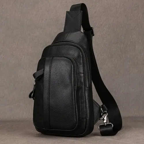 Image de Sac Bandoulière Homme en Cuir Anti-Vol