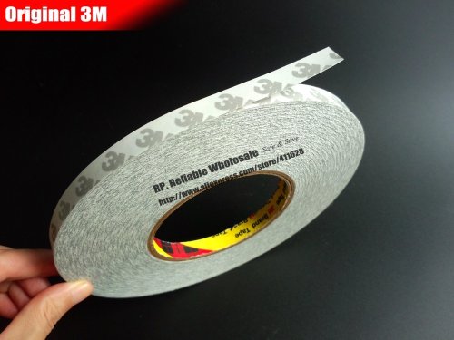 Image of Premium 50m Roll 2mm x 25mm High-Adhesion 3M 9080 Tape for LED Light Strips, Phone LCD, Touch Screen, and Bezel Applications