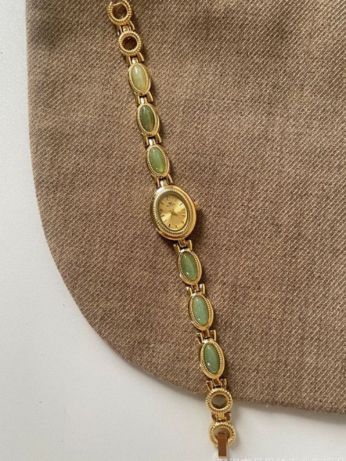 Afbeelding van Elegante Jade Quartz Horloge voor Vrouwen