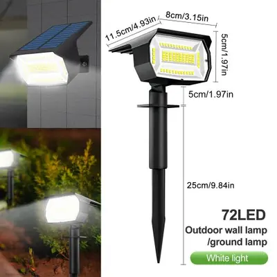 Image de Projecteur Solaire LED 72W - Éclairage Extérieur IP65