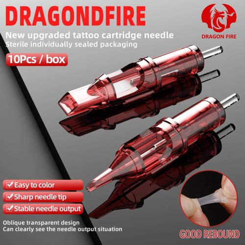 Afbeelding van Dragonfire Wegwerp Tattoo Naald Rl Cm Make-Up Permanent 10 Stuks Met Membraanveilige Cartridges Tattoo Cartridge Naalden Voor Kunst