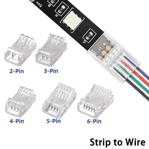 Image de Connecteurs LED pour Bandes Lumineuses - 2 à 8 Broches