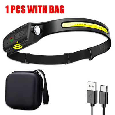 Image de Lampe Frontale LED Rechargeable USB - Éclairage Puissant pour Camping et Pêche