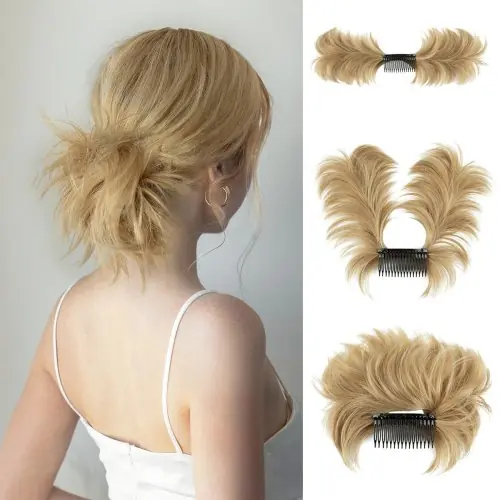 Image de Chignon Bouclé Synthétique à Clip - Updo Facile & Tendance