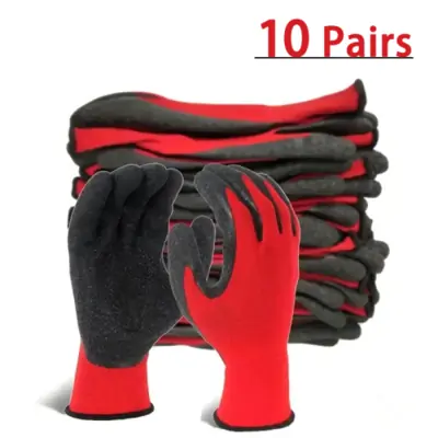 Image de Gants de Travail Résistants - 20 Paires pour Jardinage et Construction