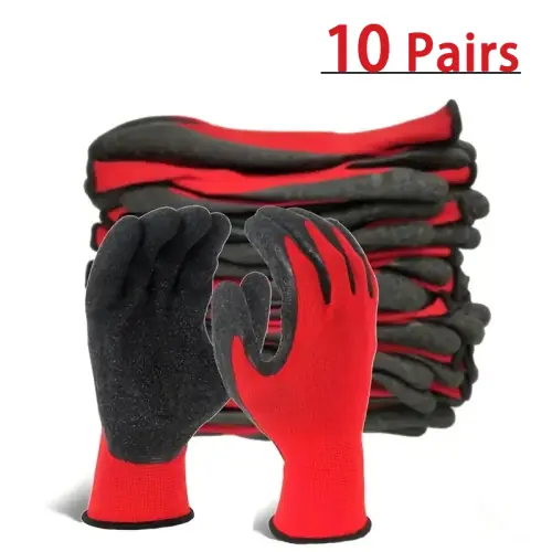 Image de Gants de Travail Résistants - 20 Paires pour Jardinage et Construction