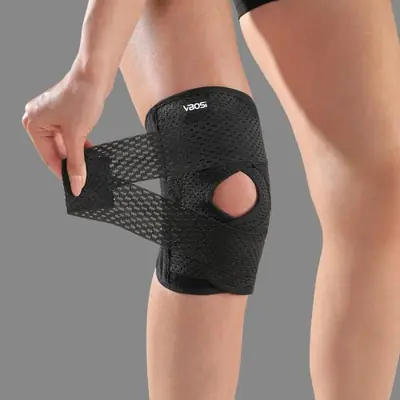 Image de Genouillère Respirante avec Soutien en Ressort - Pour Basket et Course