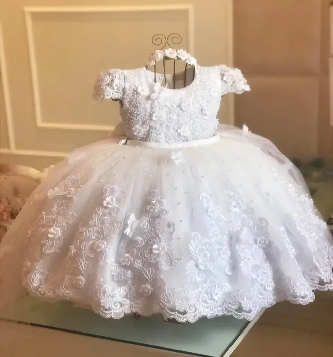 Image de Robe de Demoiselle d'Honneur Luxueuse pour Filles