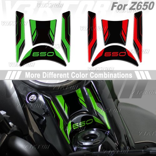 Image of 3D Resin Motorcycle Ignition Lock Key Area Protection Sticker with Fuel Tank Fairing Decals for Z650 – Durable, Stylish & Protective