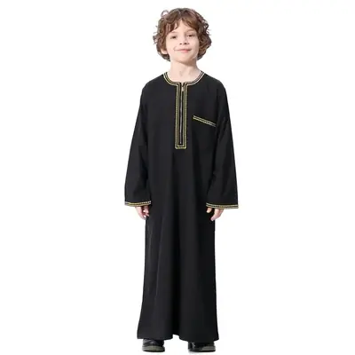 Image de Robe Longue Islamique pour Garçons - Thobe & Caftan Enfant