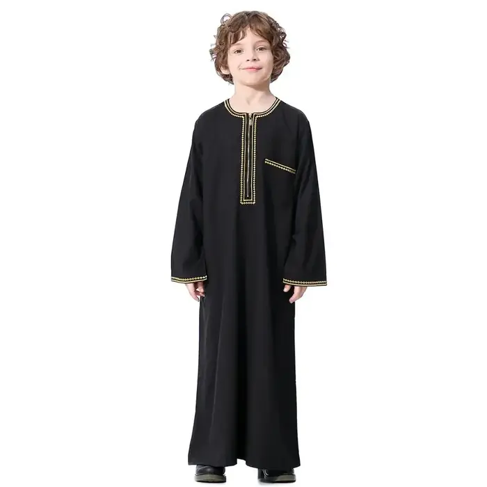 Image de Robe Longue Islamique pour Garçons - Thobe & Caftan Enfant