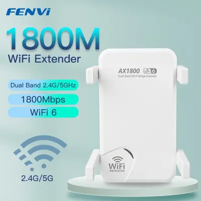 Image de Répéteur WiFi 6 AX1800 Ultra Rapide - Étendre Votre Réseau en Un Clic