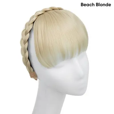 Image de Frange Synthétique Bandeau Naturelle - Longue & Sans Côtés