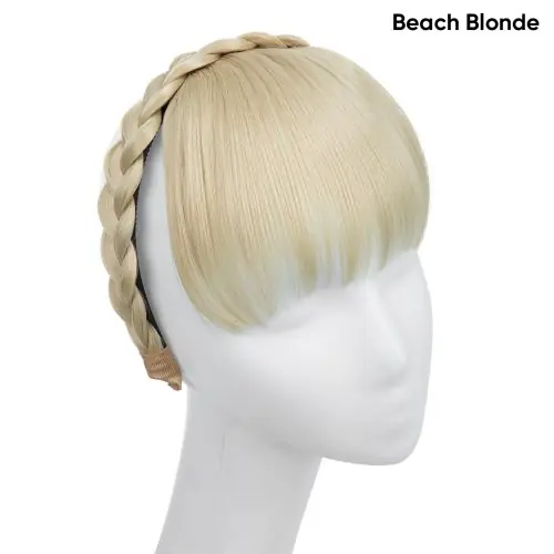Image de Frange Synthétique Bandeau Naturelle - Longue & Sans Côtés