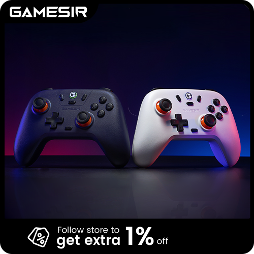 Gamesir T4 Nova Lite Draadloze Gamepad met Hall Effect Sticks voor Nintendo Switch, Android, iOS, PC en Steam