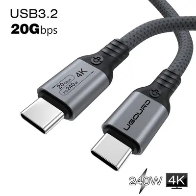 Image de Câble USB-C 20Gbps 3m - Charge Rapide & Transfert Ultra-Vite