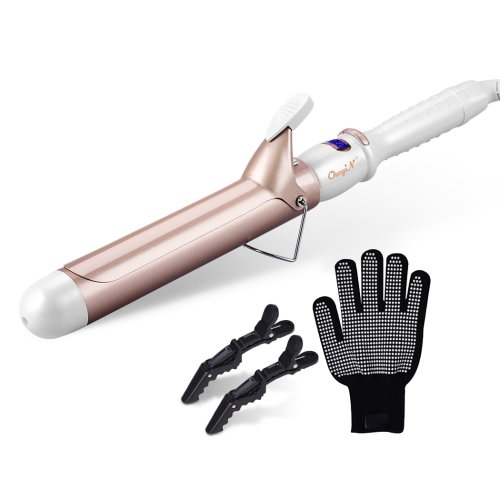 Image of Natural Ceramic Hair Curler with Adjustable Temperature for Women – Professional 32mm and 38mm Electric Curling Iron for Healthy, Bouncy Curls