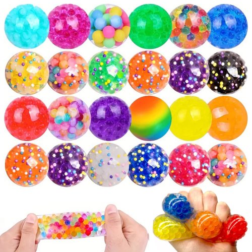 Image of Soft Rubber Squeeze Balls for Stress Relief and Sensory Play – 3.5cm Grape-Shaped Fidget Toys in 5, 10, or 20-Pack – Ideal Kids Party Favors, Pinata Fillers, and Birthday Gifts