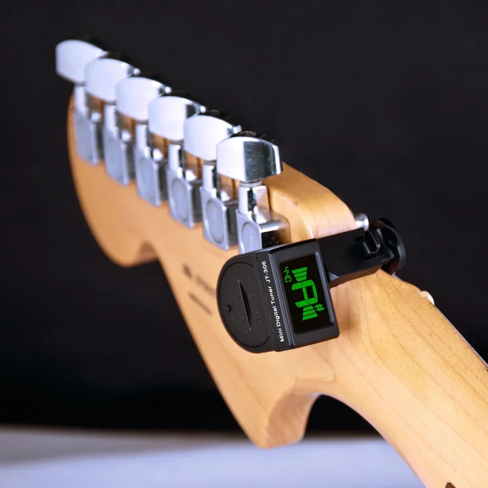 Afbeelding van JT 306 Mini Digitale LCD Clip-On Stemmer voor Elektrische, Akoestische en Klassieke Gitaar en Bas – Chromatische Stemming met Hoge precisie